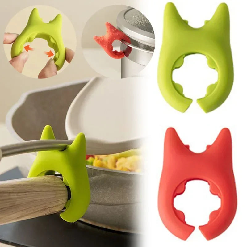 Multifunctional Spatula Holder Silicone Anti-Overflow Spoon Holder Cooking Pot Anti-Scalding Clip Kitchen Gadgets