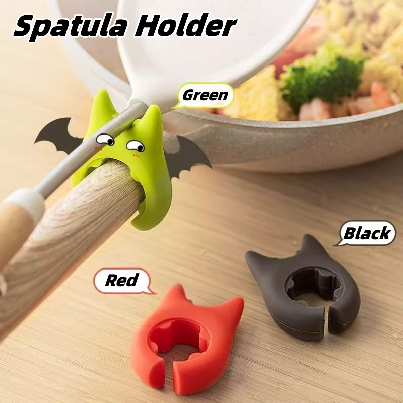 Multifunctional Spatula Holder Silicone Anti-Overflow Spoon Holder Cooking Pot Anti-Scalding Clip Kitchen Gadgets