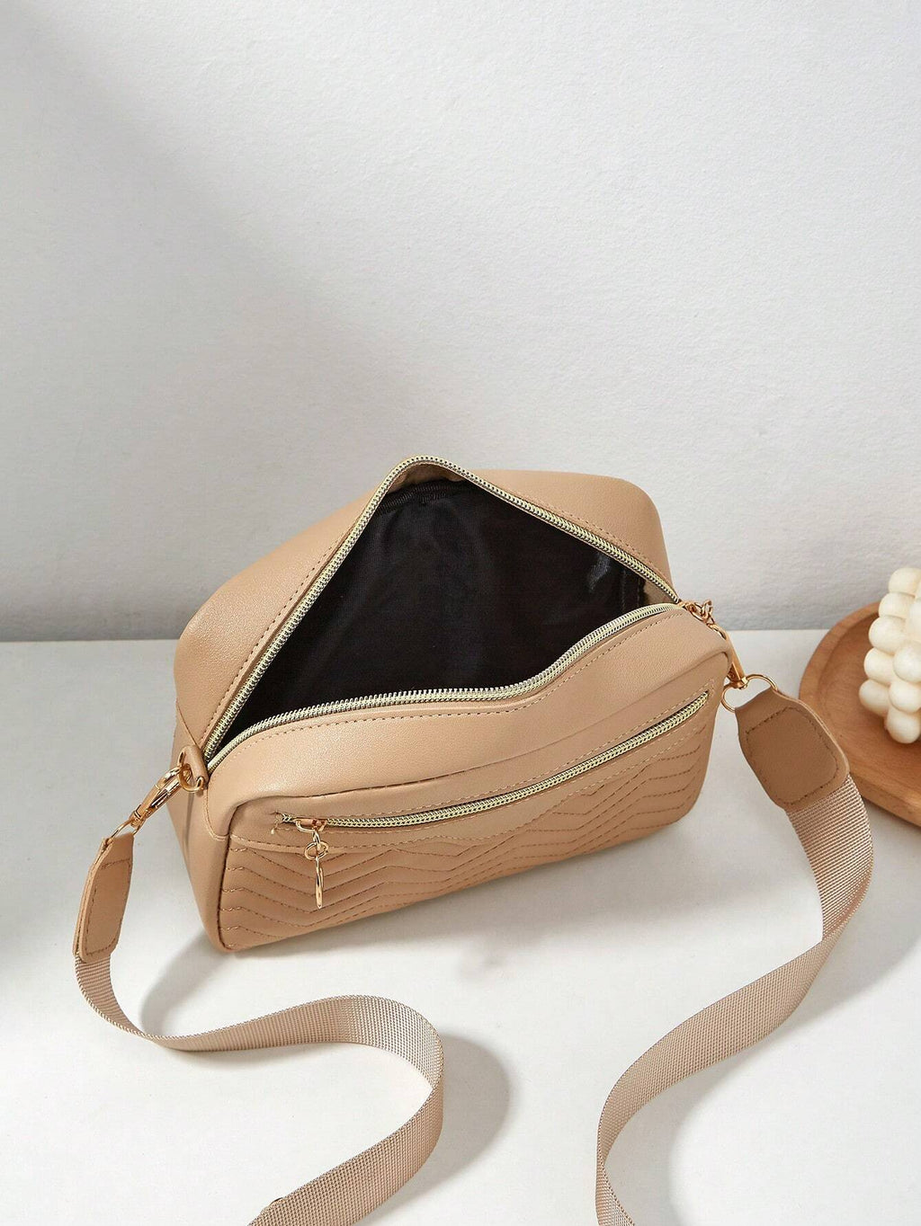 1 Piece Women'S Small Square Shoulder Bag, Quilted Crossbody Handbag with Coin Purse